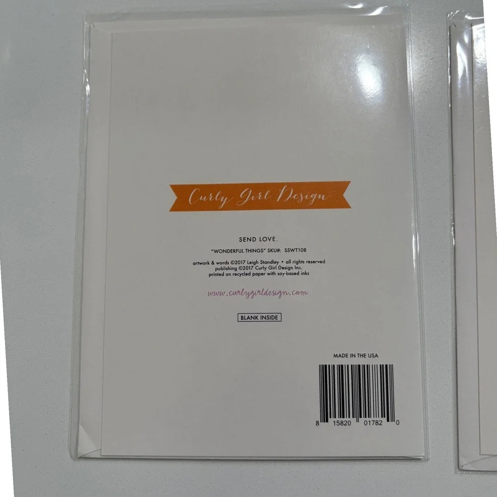 2 Curly Girl Design Stationery Greeting‎ Cards Inspirational Quotes Blank Inside